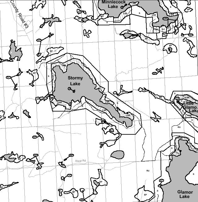 Click for close up of Stormy Lake with numbered lots